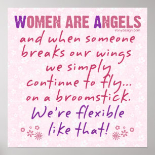Vrouwen zijn Angels Humor Poster