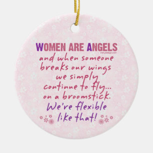 Vrouwen zijn Angels Keramisch Ornament