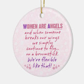 Vrouwen zijn Angels Keramisch Ornament (Links)