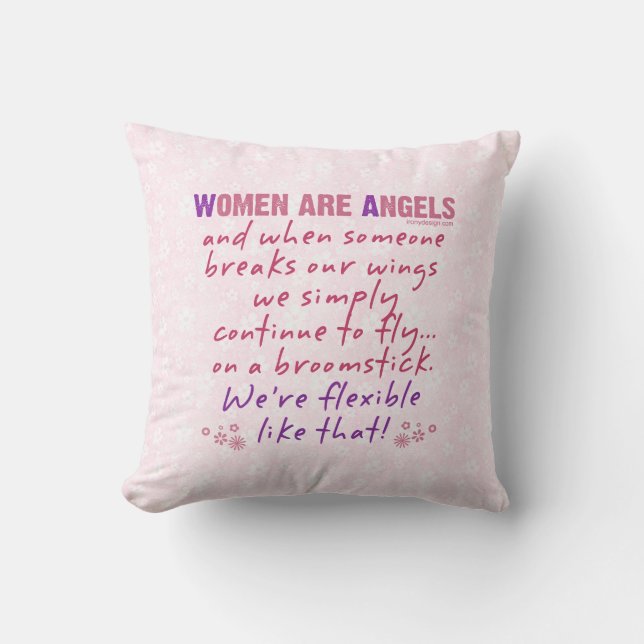 Vrouwen zijn Angels Kussen (Voorkant)
