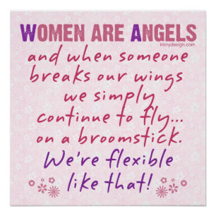 Vrouwen zijn Angels Quote Poster