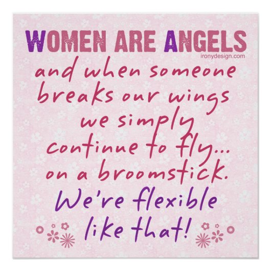 Vrouwen zijn Angels Quote Poster (Voorkant)