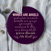 Vrouwen zijn Angels Ronde Button 6,0 Cm (In situ)