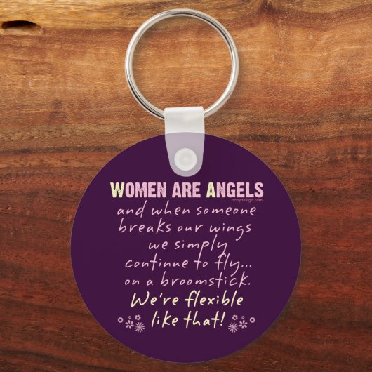 Vrouwen zijn Angels Sleutelhanger (Achterkant)