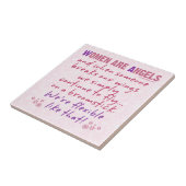 Vrouwen zijn Angels Tegeltje (Zijkant)