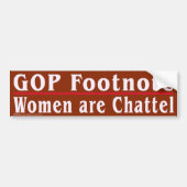 Vrouwen zijn Bumpersticker van Chattel (Voorkant)