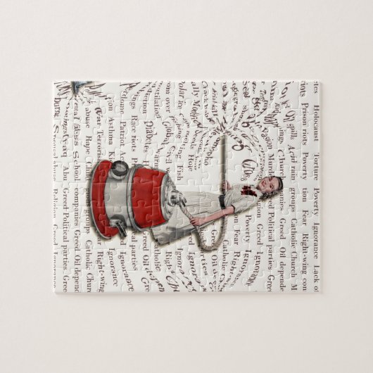 Vrouwen zijn de baas over de wereld legpuzzel (Horizontaal)