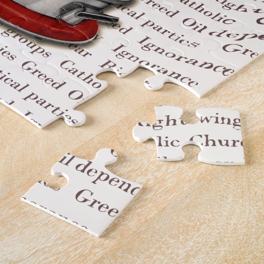 Vrouwen zijn de baas over de wereld legpuzzel (Zijkant)