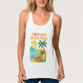 Vrouwen zijn dol op Poipu Beach Park Tanktop (Voorkant)