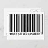 Vrouwen zijn geen grondstoffen briefkaart (Voorkant / Achterkant)