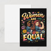 Vrouwen zijn gelijk bedankkaart (Voorkant / Achterkant)