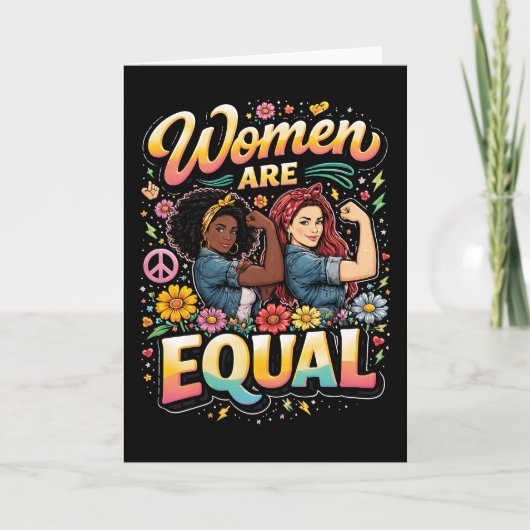 Vrouwen zijn gelijk feestdagen kaart (Voorkant)