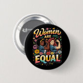 Vrouwen zijn gelijk ronde button 5,7 cm (Voorkant /achterkant)