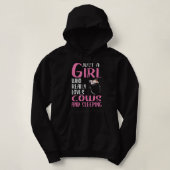 Vrouwen zijn gewoon een meisje dat echt houdt van hoodie (Design voorkant)