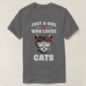 Vrouwen zijn gewoon een meisje dat houdt van katte t-shirt (Design voorkant)