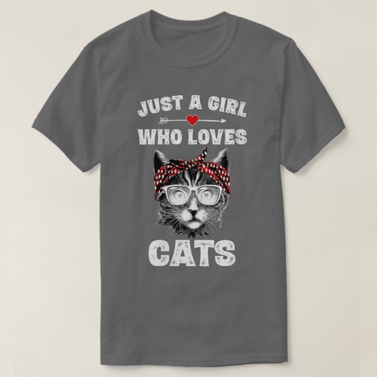 Vrouwen zijn gewoon een meisje dat houdt van katte t-shirt (Design voorkant)