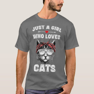 Vrouwen zijn gewoon een meisje dat houdt van katte t-shirt