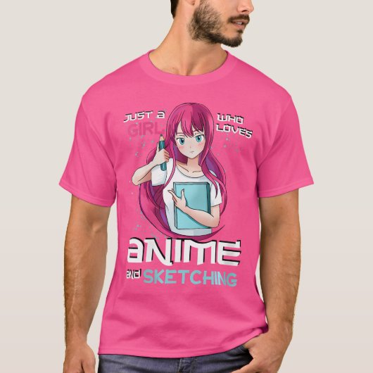Vrouwen zijn gewoon een meisje dat van anime houdt t-shirt (Voorkant)