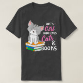 Vrouwen zijn gewoon een meisje dat van katten houd t-shirt (Design voorkant)