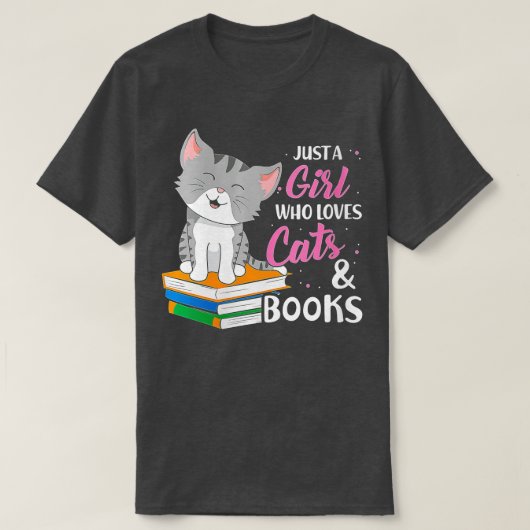 Vrouwen zijn gewoon een meisje dat van katten houd t-shirt (Design voorkant)