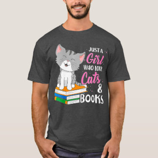 Vrouwen zijn gewoon een meisje dat van katten houd t-shirt