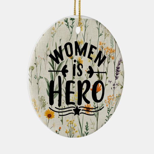 Vrouwen zijn helden keramisch ornament (Rechts)