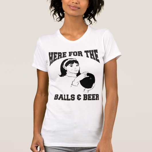 Vrouwen zijn hier voor de zalen en de balkband t-shirt (Voorkant)