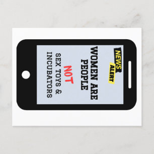 "vrouwen zijn mensen", "geen couveuses" - briefkaa briefkaart