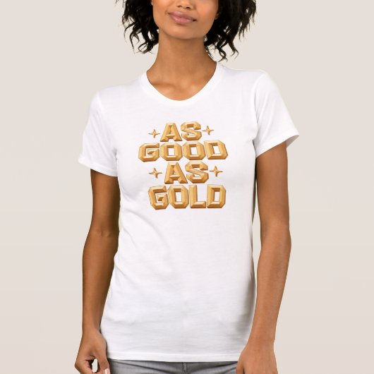 Vrouwen zijn net zo goed als gouden witte T-shirt (Voorkant)
