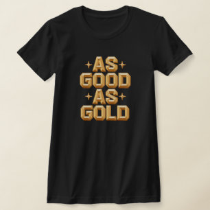 Vrouwen zijn net zo goed als gouden zwarte T-shirt