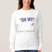 Vrouwen zijn "Oh mijn!" Sweatshirt Red & Blue Text (Voorkant)