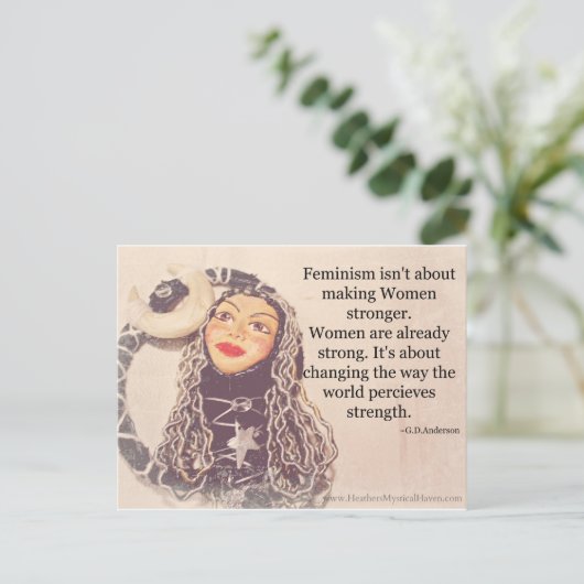 Vrouwen zijn sterk Briefkaart (Staand voorkant)