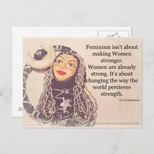 Vrouwen zijn sterk Briefkaart (Voorkant / Achterkant)