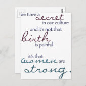 vrouwen zijn sterk briefkaart (Voorkant / Achterkant)