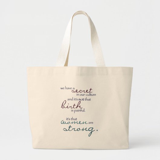 vrouwen zijn sterk grote tote bag (Voorkant)