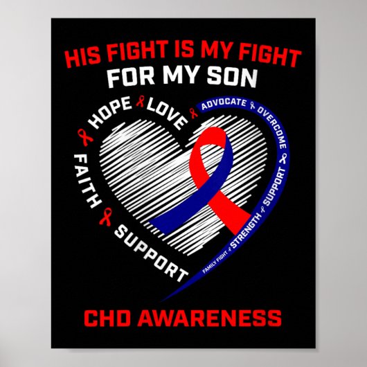 Vrouwen zijn vechtzoon CHD Bewustzijn Hart- en vaa Poster (Voorkant)