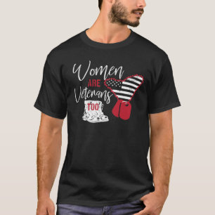 Vrouwen zijn veteranen voor het Amerikaanse Label T-shirt