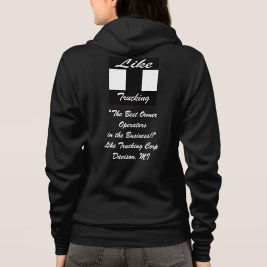 Vrouwen Zip Hoodie Jacket w / Logo (Achterkant)