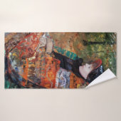 Vrouwen zitten op de bank, Mary Cassatt Badhanddoek (Badhanddoek)