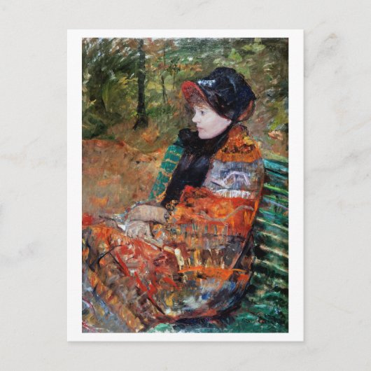 Vrouwen zitten op de bank, Mary Cassatt Briefkaart (Voorkant)