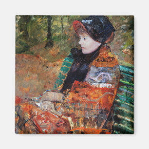 Vrouwen zitten op de bank, Mary Cassatt Magneet