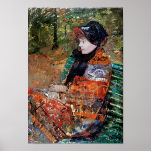 Vrouwen zitten op de bank, Mary Cassatt Poster (Voorkant)