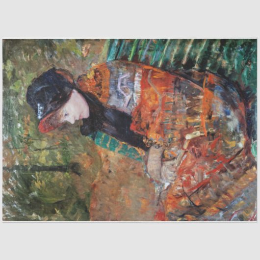 Vrouwen zitten op de bank, Mary Cassatt Tissuepapier (Voorkant)