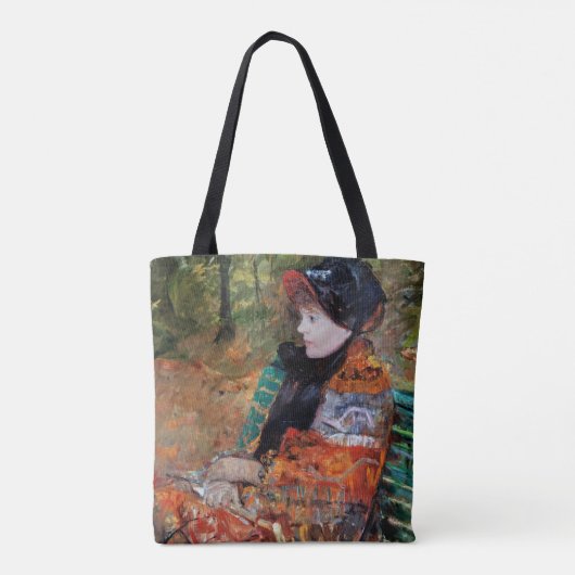 Vrouwen zitten op de bank, Mary Cassatt Tote Bag (Achterkant)