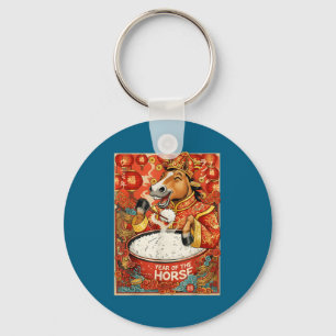 Vrouwen Zodiac Chinese Paard Rijst Sleutelhanger