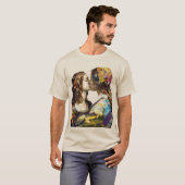 Vrouwen zoenen Mixed Media Collage T-shirt (Voorkant volledig)