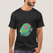 Vrouwen Zombie Groen Cool Discus Tropisch Zoetwate T-shirt (Voorkant)