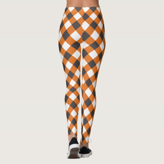 Vrouwen zomer geruite Gingham kleding Leggings (Achterkant)