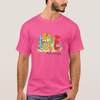 Vrouwen Zomer Liefde GrammyLife Grammy Liefde Stra T-shirt