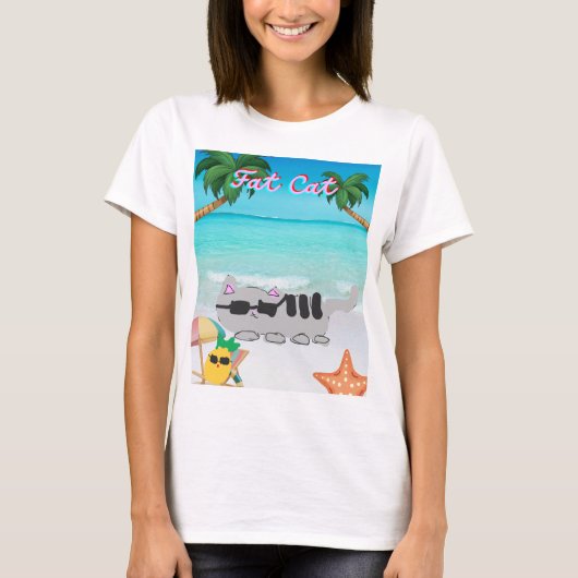 Vrouwen Zomervet Kat shirt (Voorkant)
